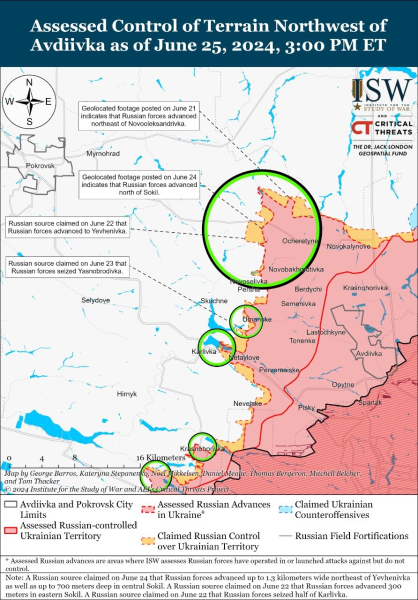 Mapa de operaciones militares para el 26 de junio de 2024: situación en el frente 