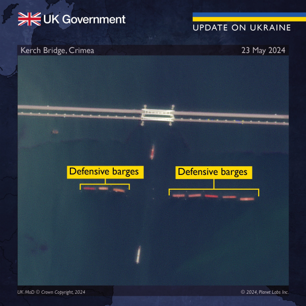 La inteligencia británica mostró cómo la Federación Rusa está tratando de proteger el Puente de Crimea