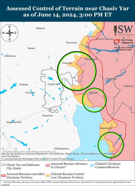 Mapa de operaciones militares al 15 de junio de 2024: situación en el frente