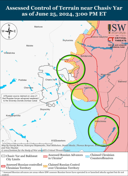 Mapa de operaciones militares para el 26 de junio de 2024: situación en el frente