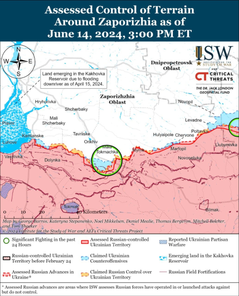 Mapa de operaciones militares al 15 de junio de 2024: situación en el frente