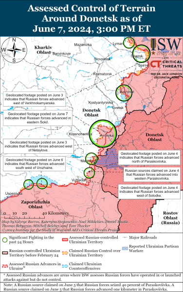 Mapa de operaciones militares el 8 de junio de 2024: la situación en el frente