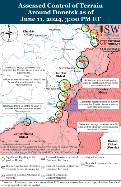 Mapa de operaciones militares para el 12 de junio de 2024: situación en el frente