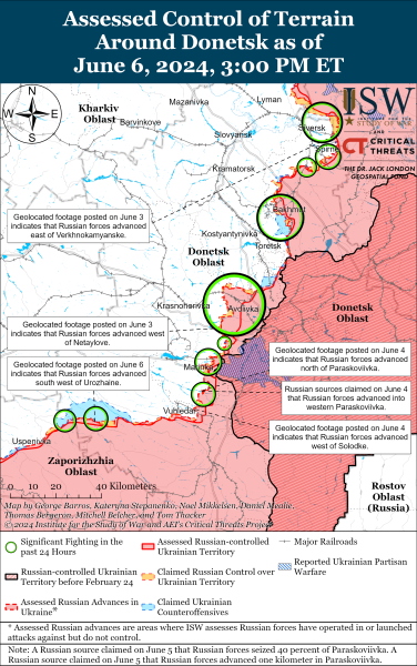 Mapa de operaciones militares el 7 de junio de 2024: situación en el frente