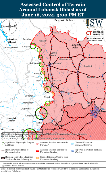 Mapa de operaciones militares para el 17 de junio de 2024: situación en el frente
