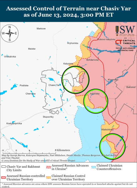 Mapa de operaciones militares al 14 de junio de 2024: situación en el frente