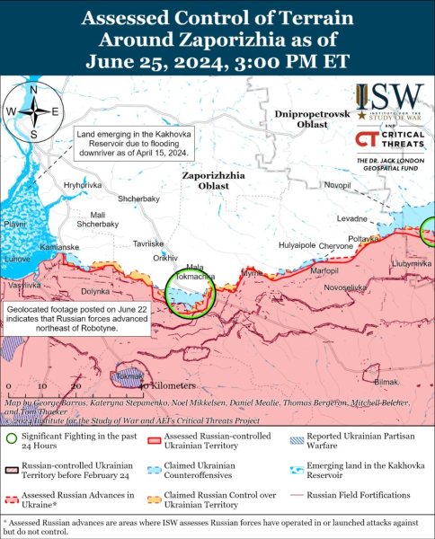 Mapa de operaciones militares al 26 de junio de 2024: situación en el frente