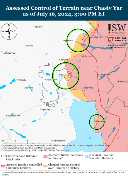 Mapa de operaciones militares al 17 de julio de 2024: situación en el frente