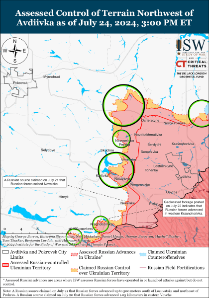 Mapa de operaciones militares para el 25 de julio de 2024: situación en el frente