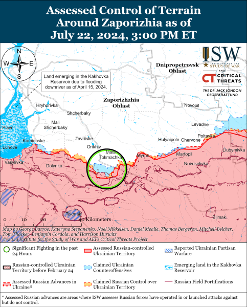 Mapa de operaciones militares para el 23 de julio de 2024: situación en the front