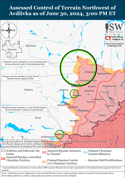 Mapa de operaciones militares al 1 de julio de 2024: situación en el frente