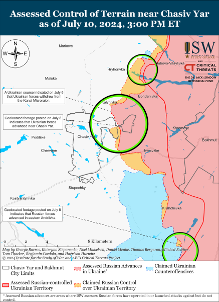 Mapa de operaciones militares al 11 de julio de 2024: situación en el frente