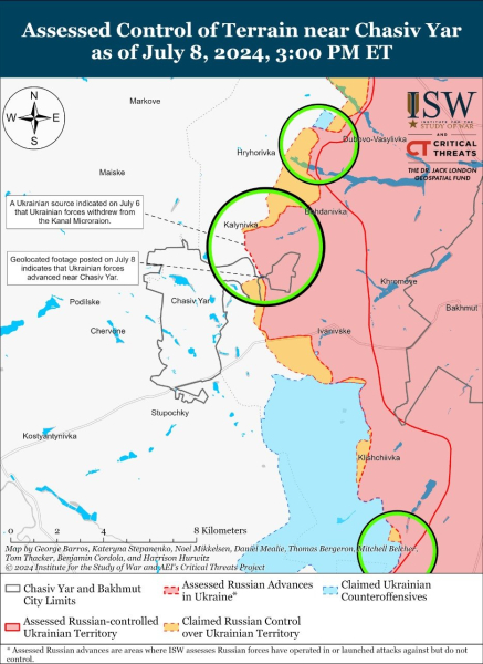 Mapa de operaciones militares al 9 de julio de 2024: situación en el front