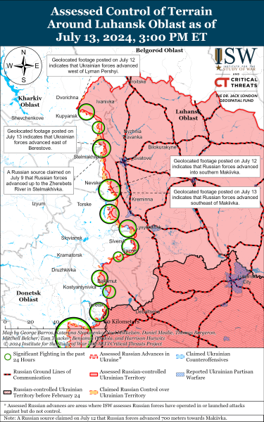 Mapa de operaciones militares para el 14 de julio de 2024: la situación en el frente 