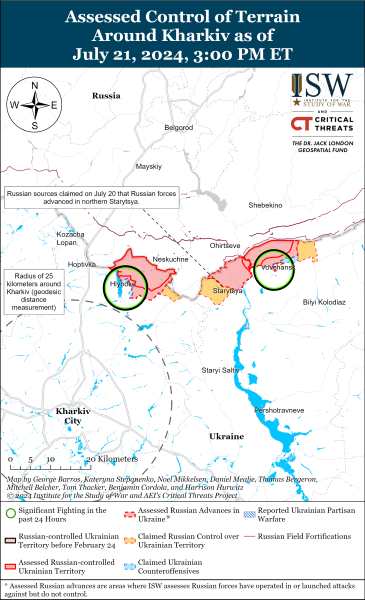 Mapa de operaciones militares para el 22 de julio de 2024 – ndash; situación en el frente