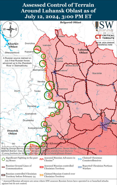 Mapa de operaciones militares al 13 de julio de 2024: situación en el frente