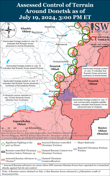 Mapa de operaciones militares para el 20 de julio de 2024: situación en el frente