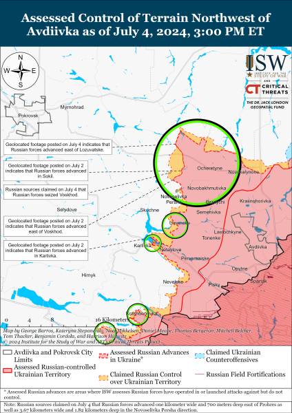 Mapa de operaciones militares para el 5 de julio de 2024: situación en el frente