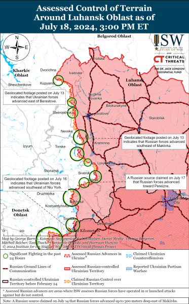 Mapa de operaciones militares para el 19 de julio de 2024: situación en el frente