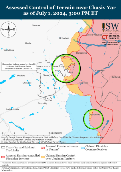 Mapa de operaciones militares al 2 de julio de 2024: situación en el frente