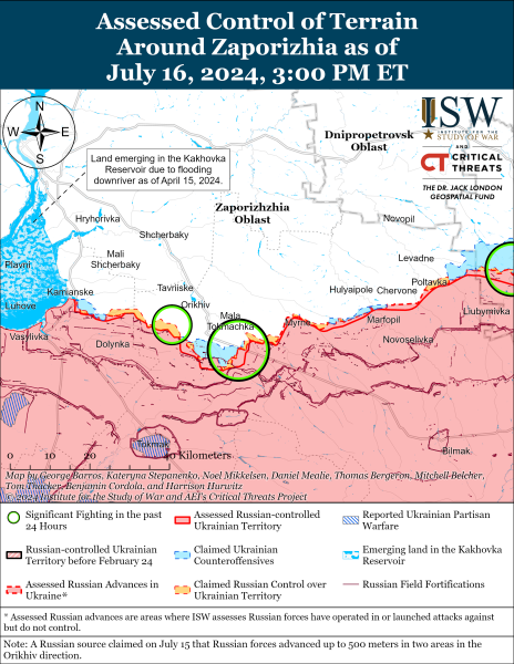 Mapa de operaciones militares para el 17 de julio de 2024: situación en the front