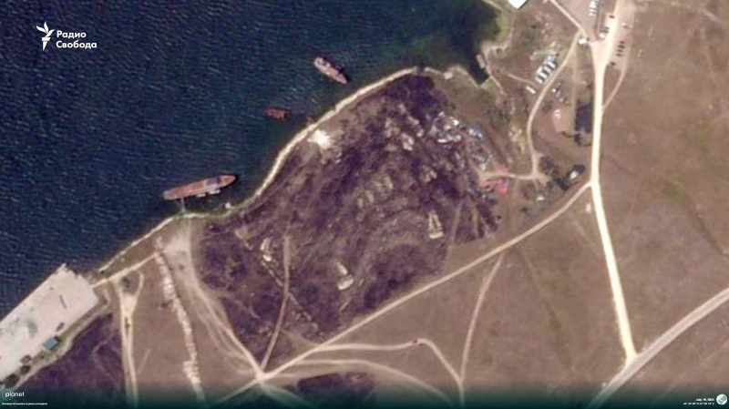 Quedan huellas del incendio: imágenes de satélite que muestran las consecuencias del incendio Ataque a la base militar rusa en Crimea