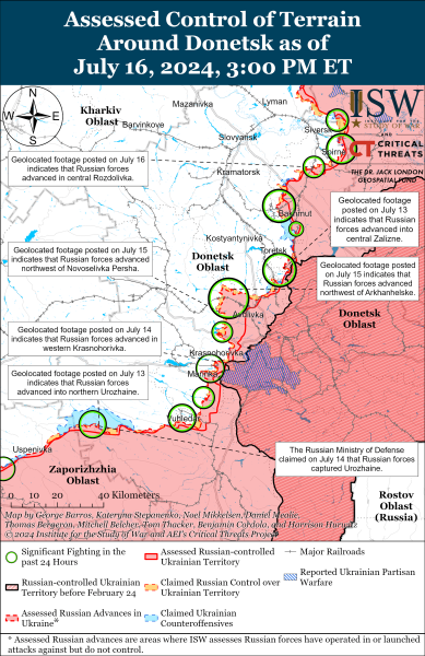 Mapa de operaciones militares para el 17 de julio de 2024: situación en el frente