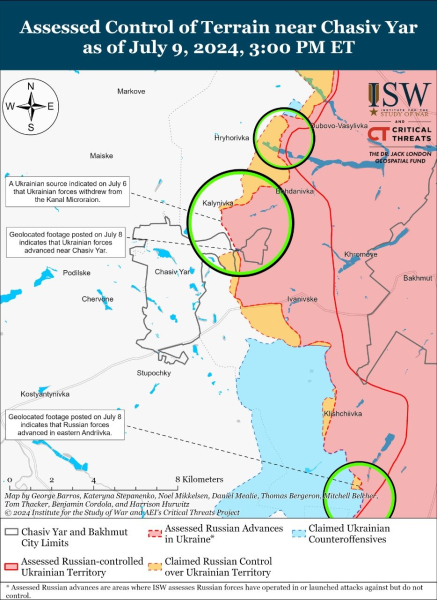 Mapa de operaciones militares para el 10 de julio de 2024: situación en el frente