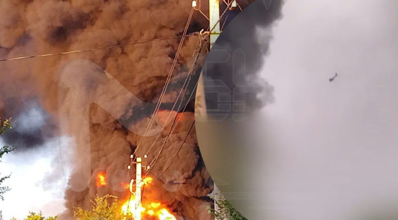 Explosiones y columna de humo negro: drones atacaron un depósito de petróleo y una subestación en la región de Volgogrado