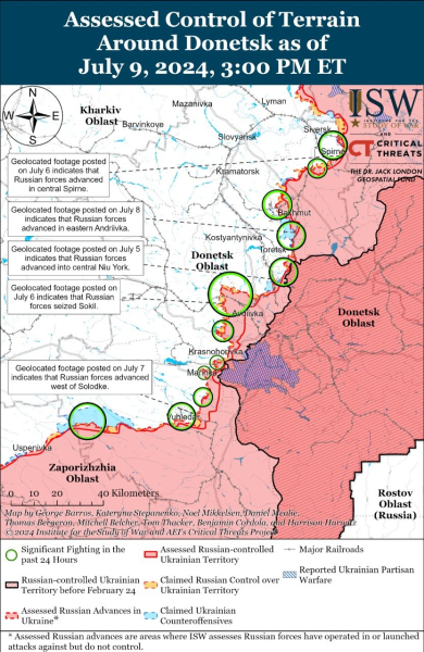 Mapa de operaciones militares para el 10 de julio de 2024: situación en el front