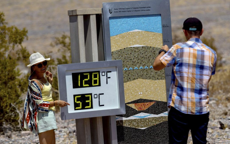 El Valle de La muerte ha cubierto un calor récord: la temperatura alcanzó los 54°C