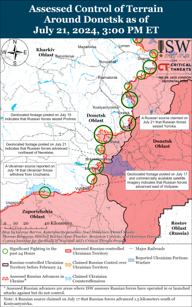 Mapa de operaciones militares para el 22 de julio de 2024: la situación en el frente