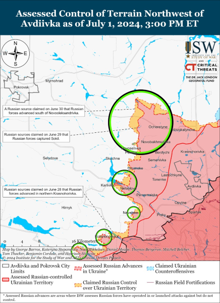 Mapa de operaciones militares al 2 de julio de 2024: situación en el frente