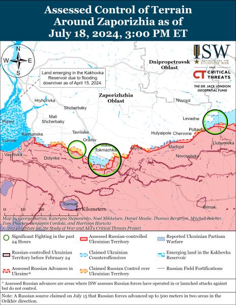 Mapa de operaciones militares para el 19 de julio de 2024: situación en the front