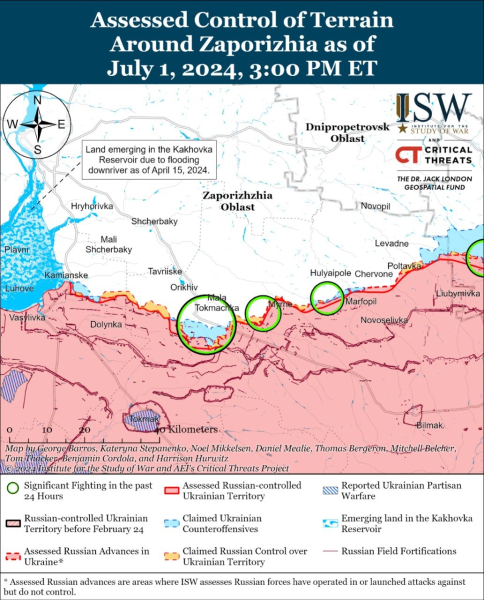 Mapa de operaciones militares al 2 de julio de 2024: situación en el frente