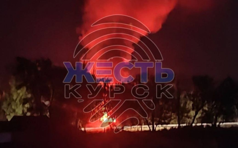 En el Kursk región Se oyeron explosiones en Rusia: un depósito de petróleo está en llamas.