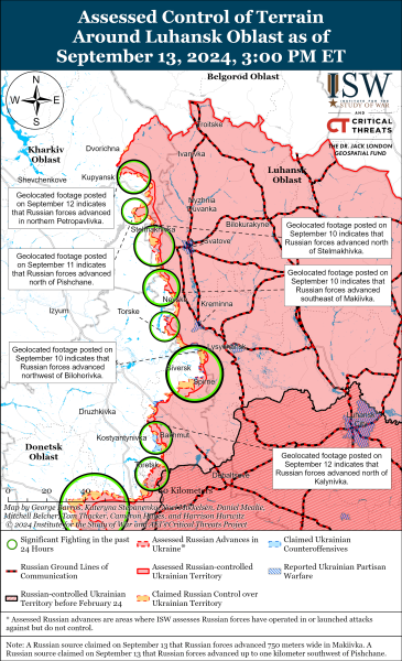 Mapa de operaciones militares al 14 de septiembre de 2024: situación en el frente 