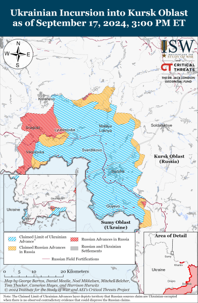 Mapa de operaciones militares al 18 de septiembre de 2024: situación en el frente