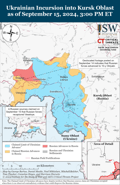 Acciones del mapa de combate el 16 de septiembre de 2024: situación en el frente