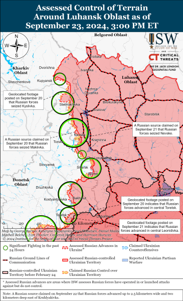 Mapa de operaciones militares el 24 de septiembre de 2024: situación en el frente