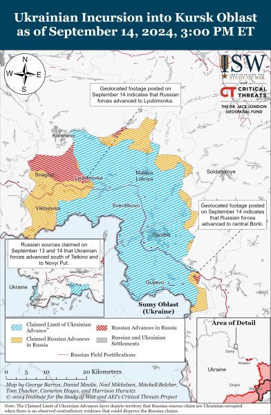 Mapa de operaciones militares para el 15 de septiembre de 2024: situación en el frente