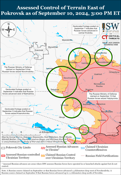 Mapa de operaciones militares el 11 de septiembre de 2024: la situación en el frente