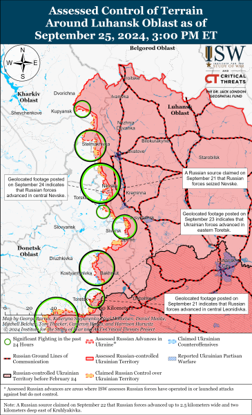 Mapa de operaciones militares para el 26 de septiembre de 2024: la situación en el frente 