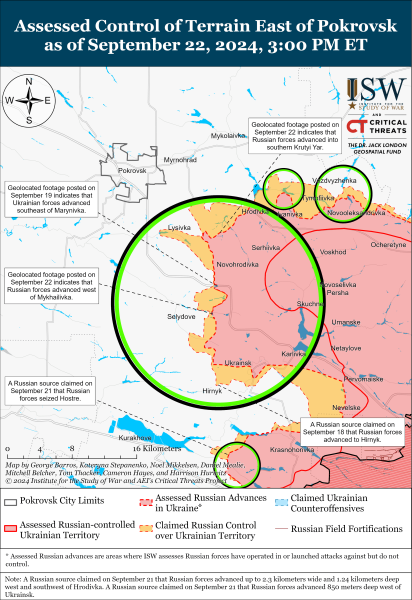 Mapa de operaciones militares para el 23 de septiembre de 2024: la situación en el frente