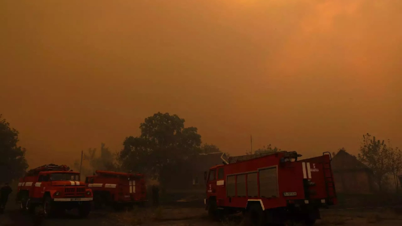 Un incendio forestal en el La región de Poltava ha cubierto 700 hectáreas, la gente está siendo evacuada