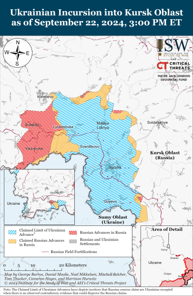 Mapa de operaciones militares para el 23 de septiembre de 2024: la situación en el frente