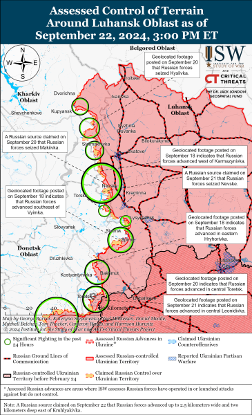 Mapa de operaciones militares para el 23 de septiembre de 2024: situación en el frente