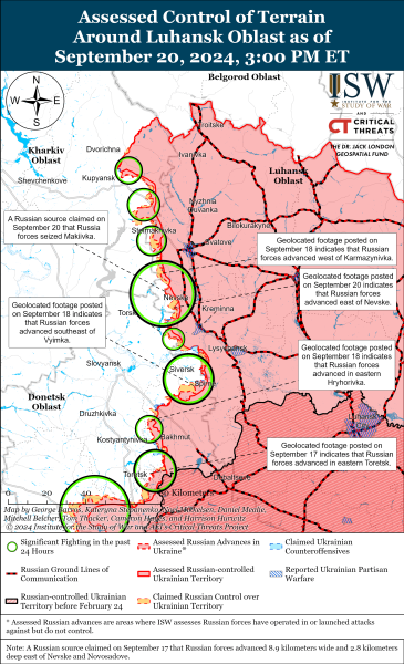 Mapa de operaciones militares para el 21 de septiembre de 2024: la situación en el frente