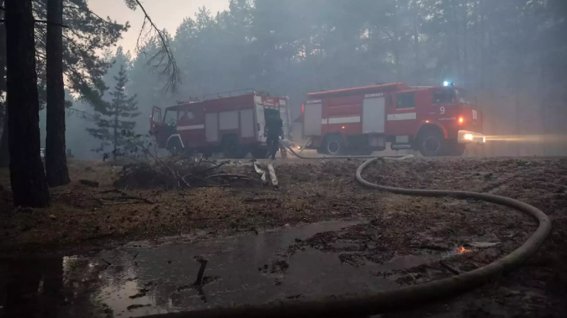 El incendio forestal en la región de Poltava ha cubierto 700 hectáreas, las personas están siendo evacuadas