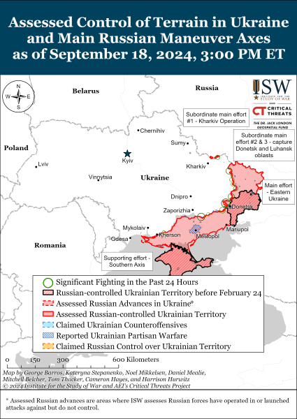 Mapa de operaciones militares para el 19 de septiembre de 2024: la situación en el frente